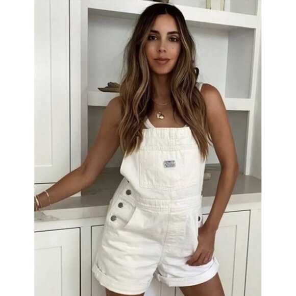 LEVI'S Denim Utility Shortalls in Wash Truth Slip Size Medium - Picture 1 of 11